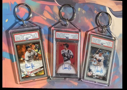 3132 Aaron Judge  3 Pack Bundle 3 Different Custom Novelty Keychains- Great Gift BBL KYC