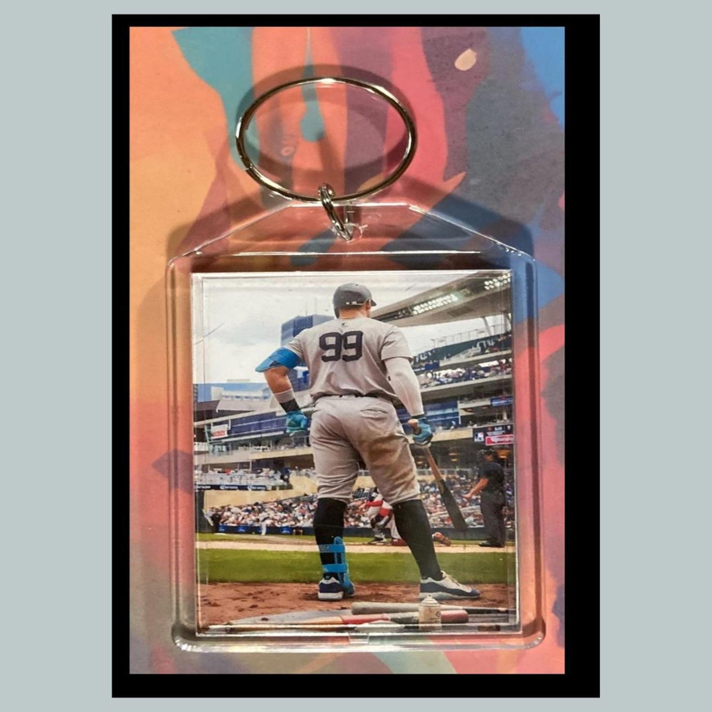 0405 Aaron Judge In Batting Circle Custom Hand Made Keychain-Makes A Great Gift