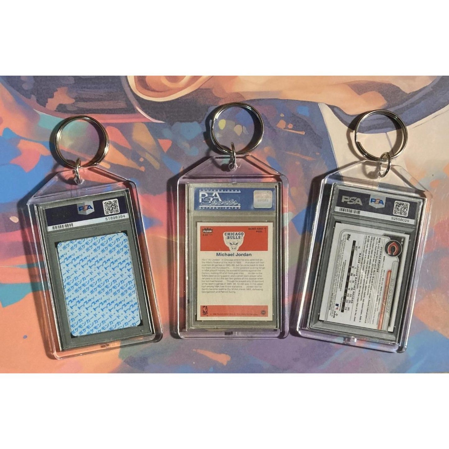 0304B Charizard/Jordan/Elly De La Cruz 3 Pack Multi-Sport Bundle Keychains-Gift