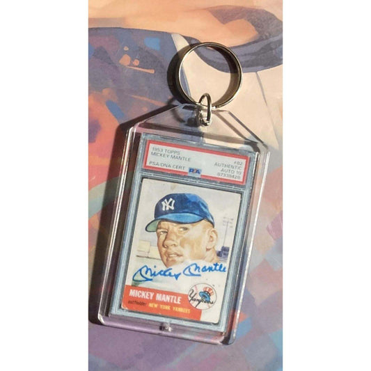 3195 Mickey	Mantle 1953 Auto Custom Hand Made Novelty Keychain A Great Gift BBL KYC
