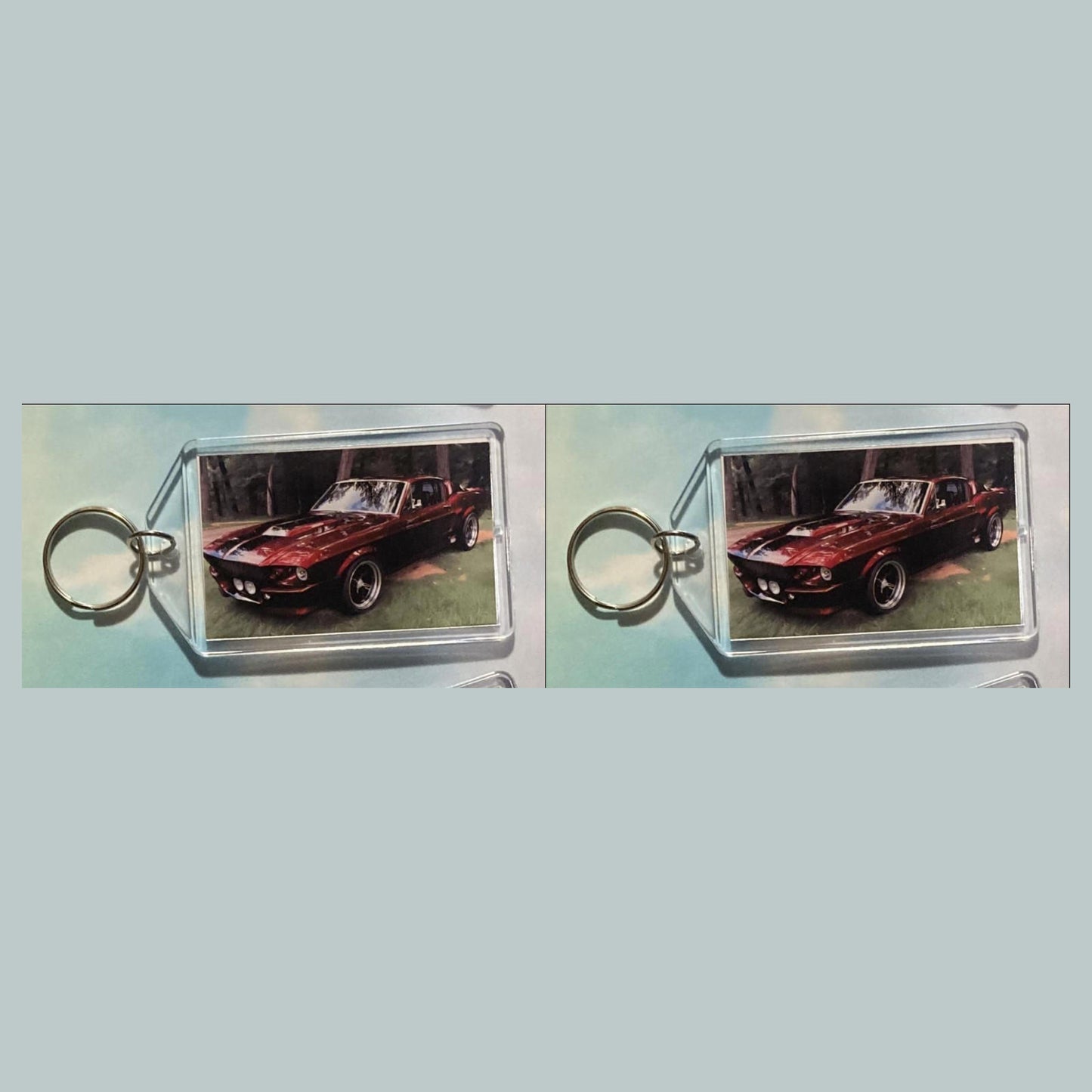0602 1967 Ford Mustang Shelby GT500 Acrylic Keychain | Vintage Automobile Photo Keychain | Retro Vehicle Gift | Double-Sided