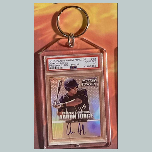 3592 Aaron Judge 2013 Panini Prizm Draft Picks Auto Custom Made Keychain BBL KYC