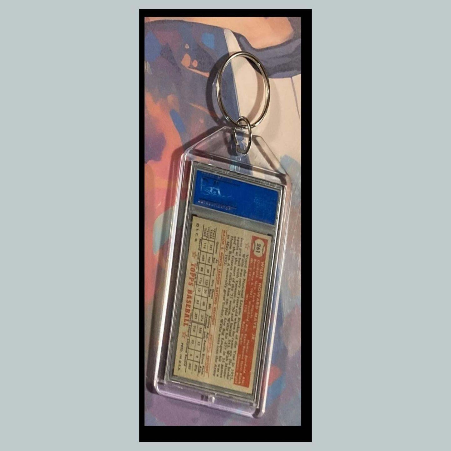 3388 Willie Mays 1952 Custom Hand Made Novelty Keychain-Makes A Great Gift BBL KYC
