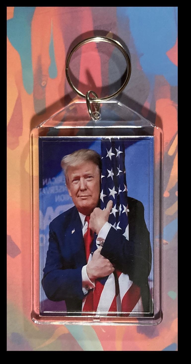 3285 Trump Flag Custom Hand Made Keychain-Makes A Great Gift KYC MSC