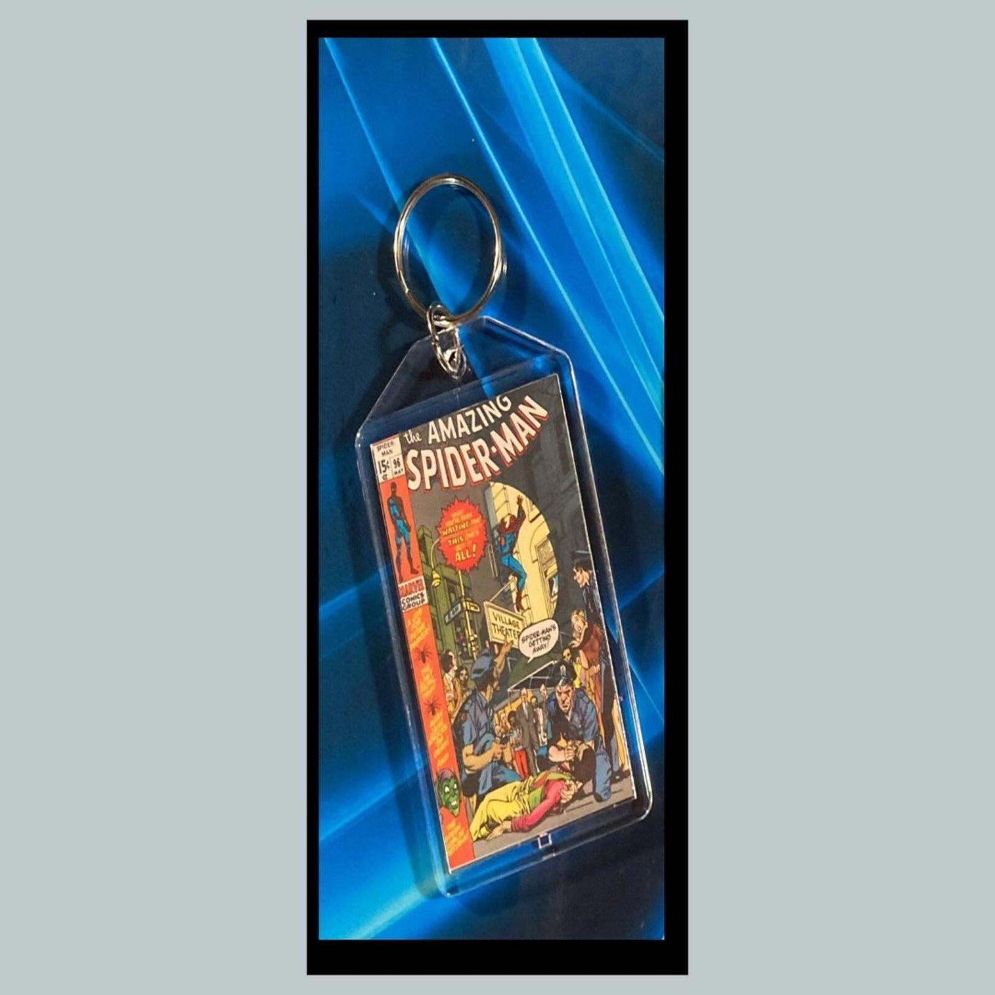 3399 Spider Man May 1971 Classic  Getting Away Custom Made Keychain CMC