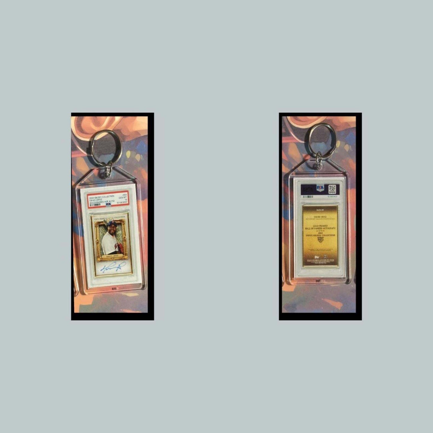 3409 David Ortiz 2024 Gilded Collection Gold Auto Custom Novelty Keychain - Gift BBL KYC