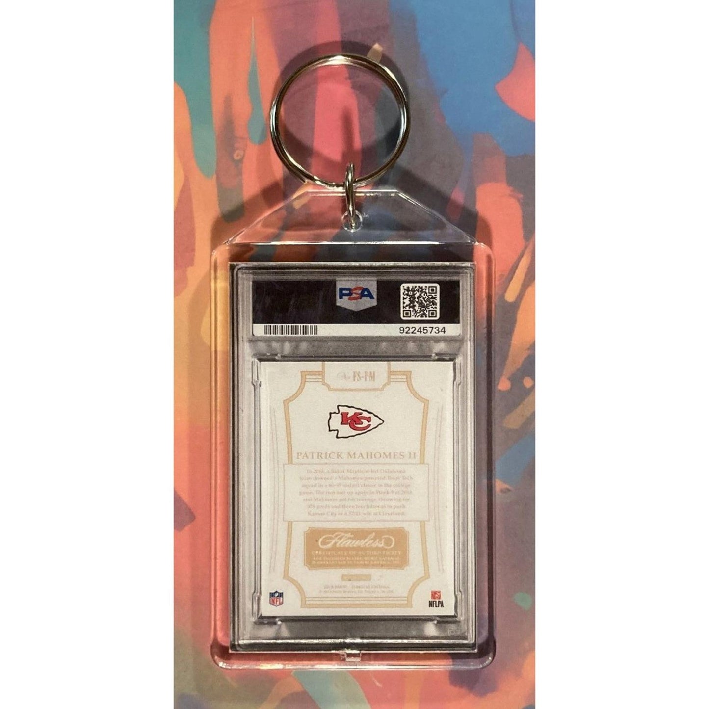0005 Patrick Mahomes Flawless Custom Hand Made Novelty Keychain A Great Gift