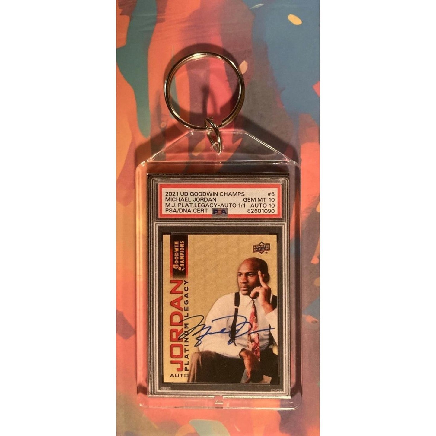 0030 Michael Jordan 2021 UD Goodwin Champs Superfractor Style Keychain