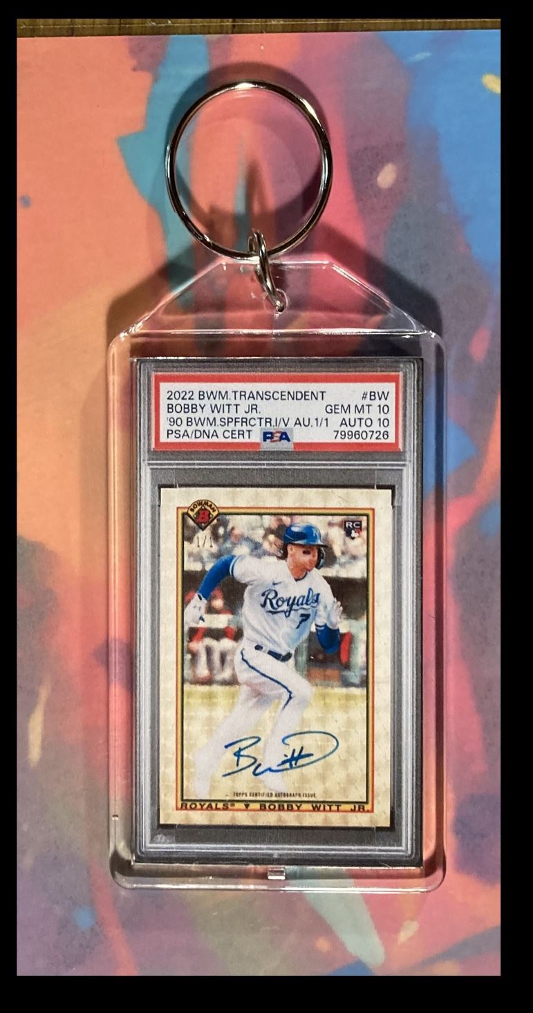 3006 Boy Witt Jr 2022 Bowman Transcendent Auto SuperFractor Custom Keychain KYC BBL