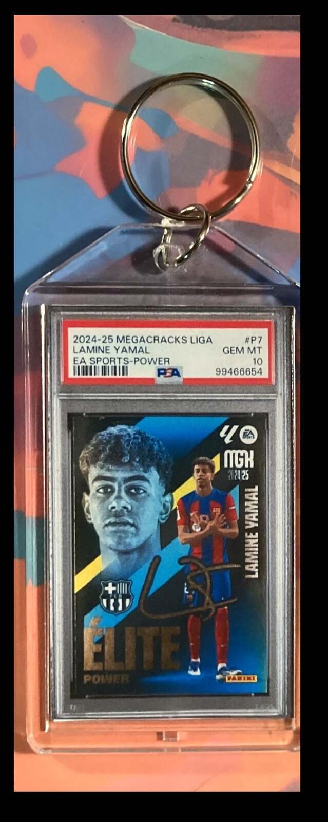 3088 Lamine Yamal  2024 Panini Megacracks Liga  Custom Keychain-Gift KYC MSC