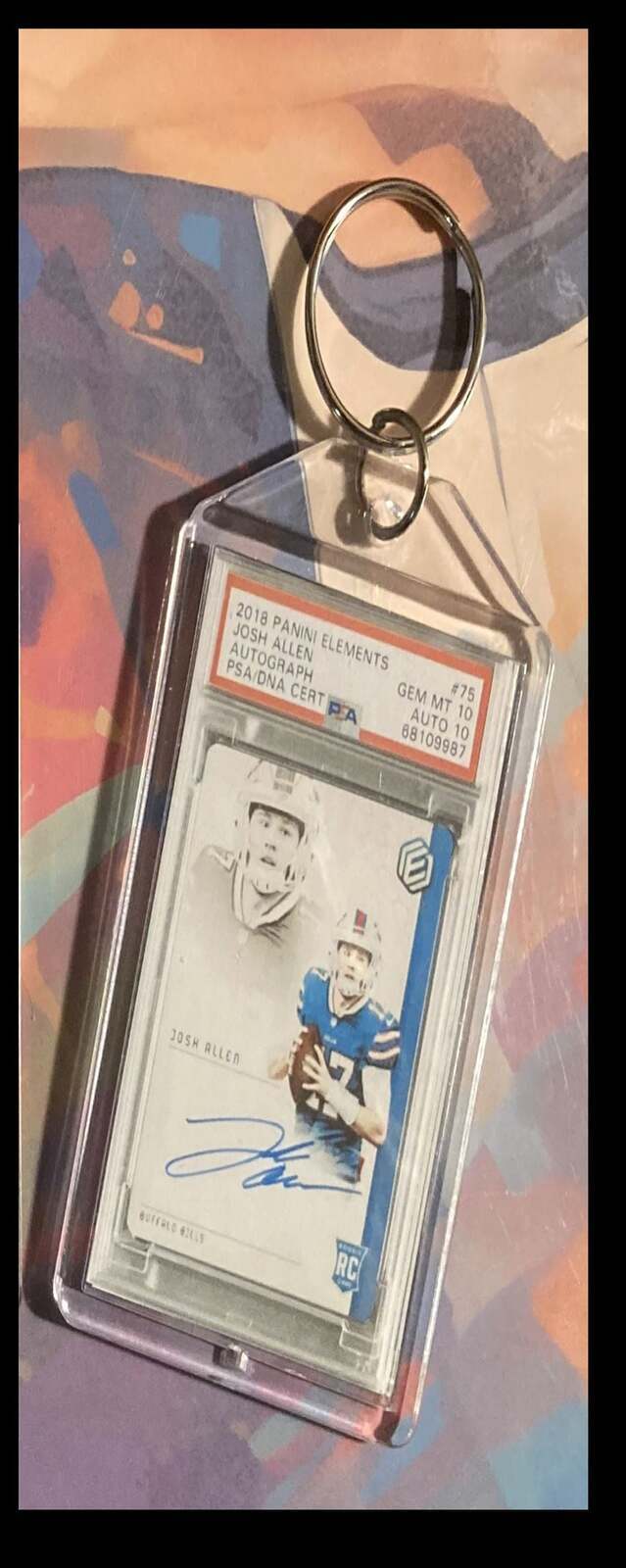 3225 Josh Allen 2018 Panini Elements Auto  Keychain FBL