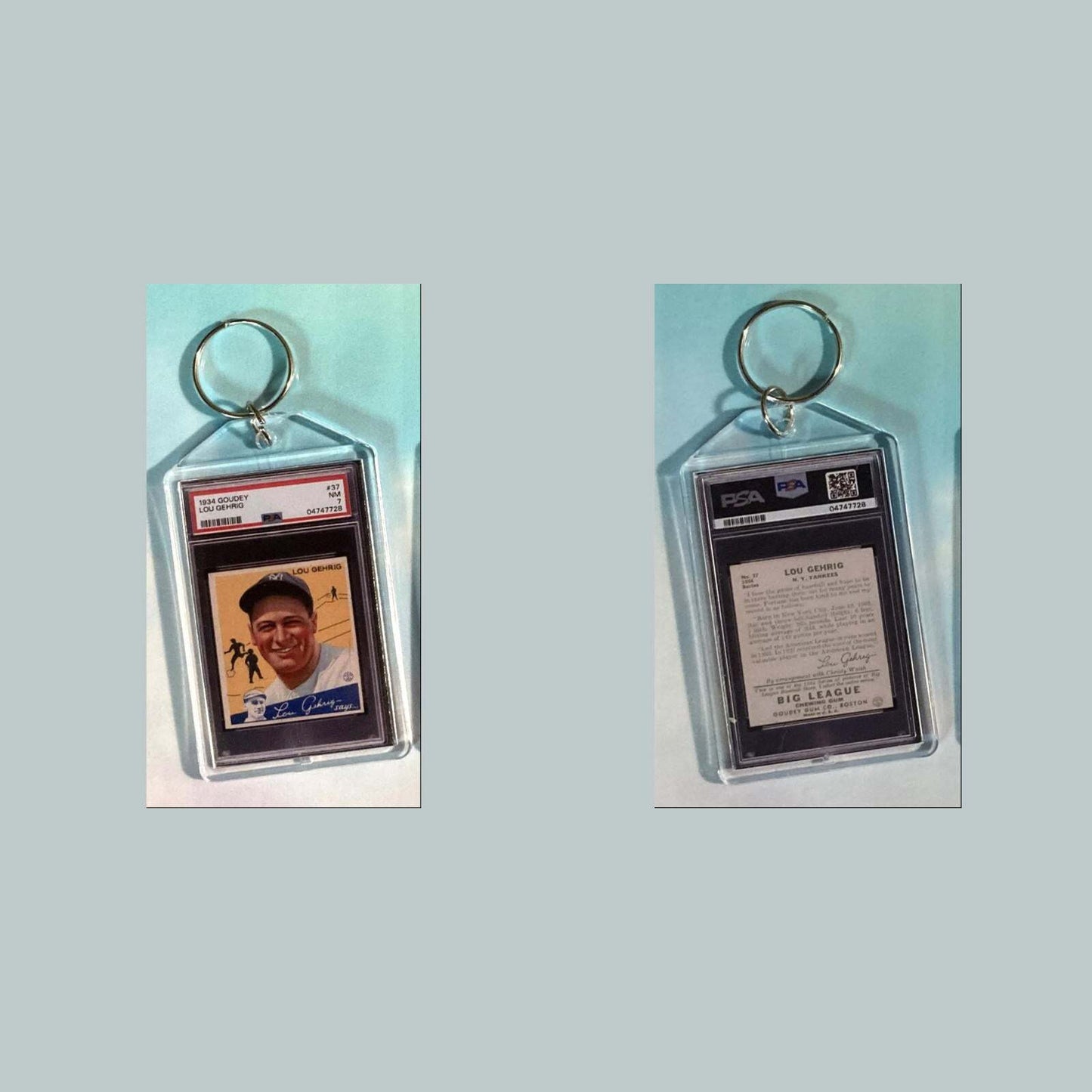 3626 Lou Gehrig 1934 Goudey Custom Hand Made Keychain BBL KYC