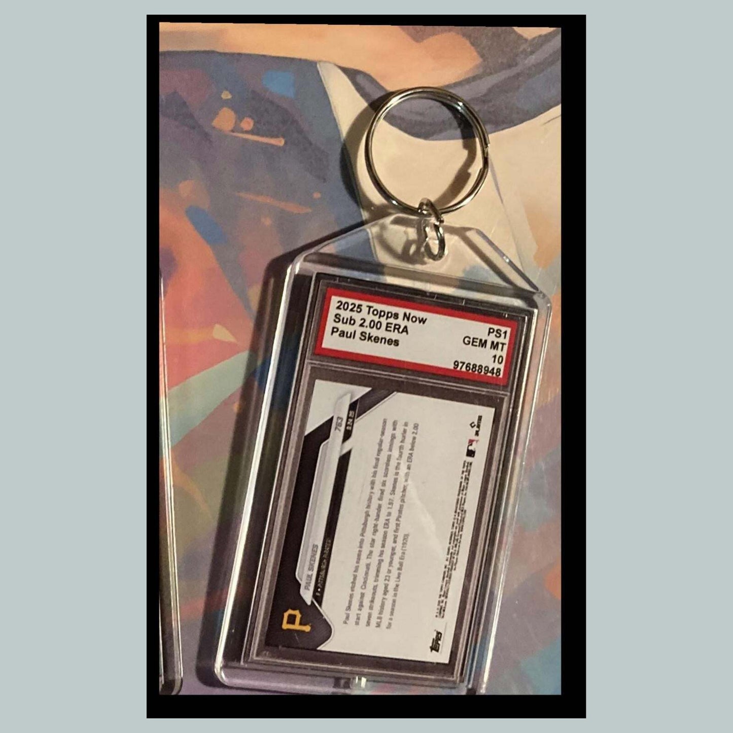 3524 Paul Skenes Sub 2.00 ERA 2025 Now Custom Made Keychain-Makes A Great Gift BBL KYC