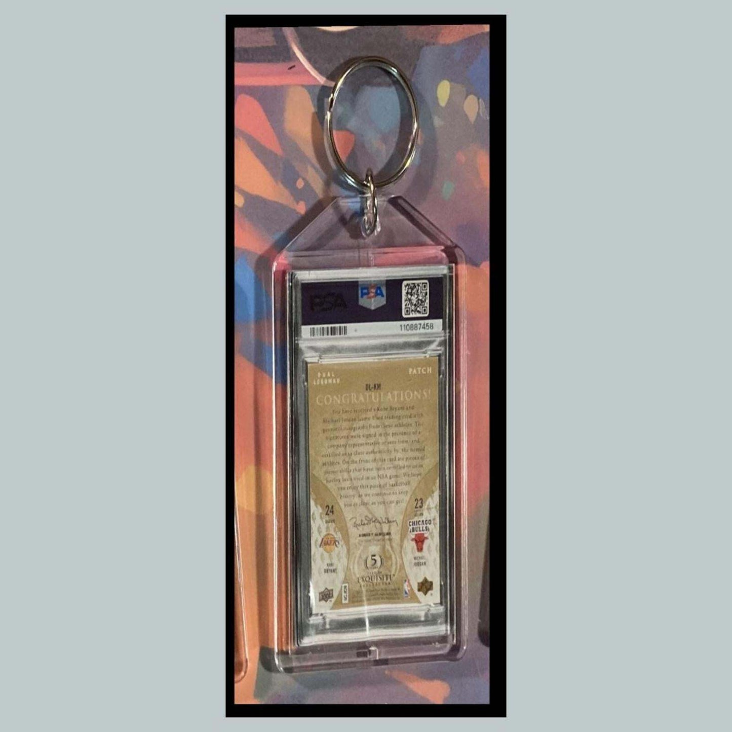 3389 Michael Jordan/Kobe Bryant 2007 UD Exquisite Dual Logoman Autos Keychain BKL KYC