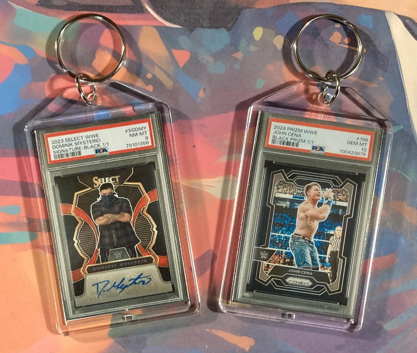 0477D Dirty Dom/John Cena Double Pack Bundle - 2 Diff Custom Novelty Keychains
