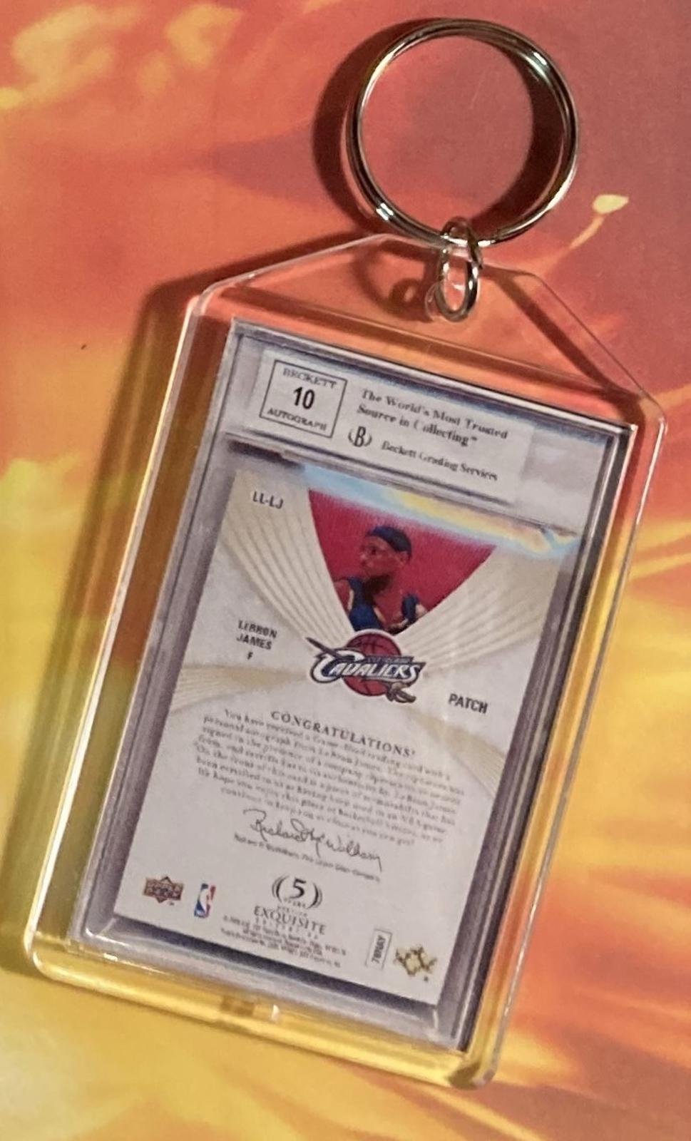 3655 Lebron James 2007 Exquisite Collection Auto Custom Hand Made Keychain BKL KYC