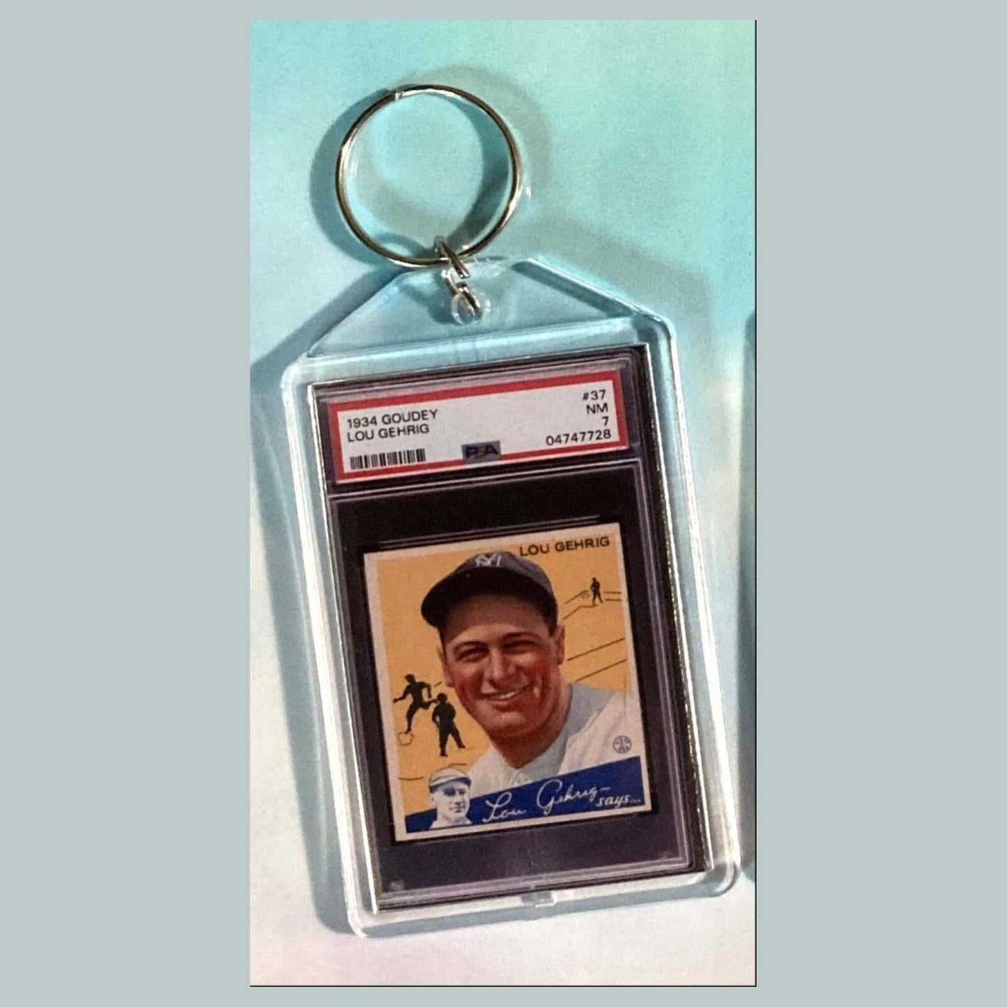 3626 Lou Gehrig 1934 Goudey Custom Hand Made Keychain BBL KYC