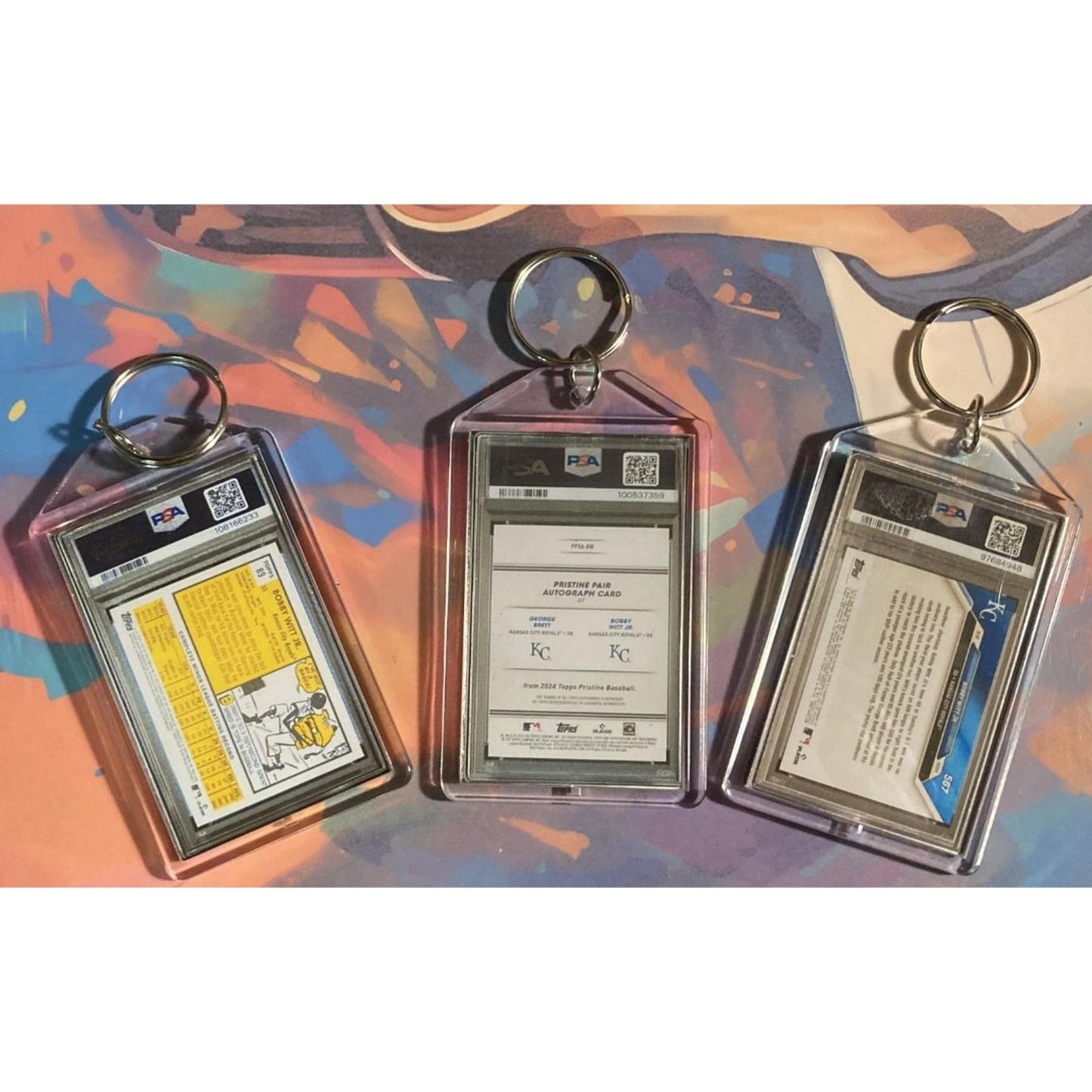 0178B Bobby Witt Jr 3 Pack Bundle 3 Different Custom Novelty Keychains