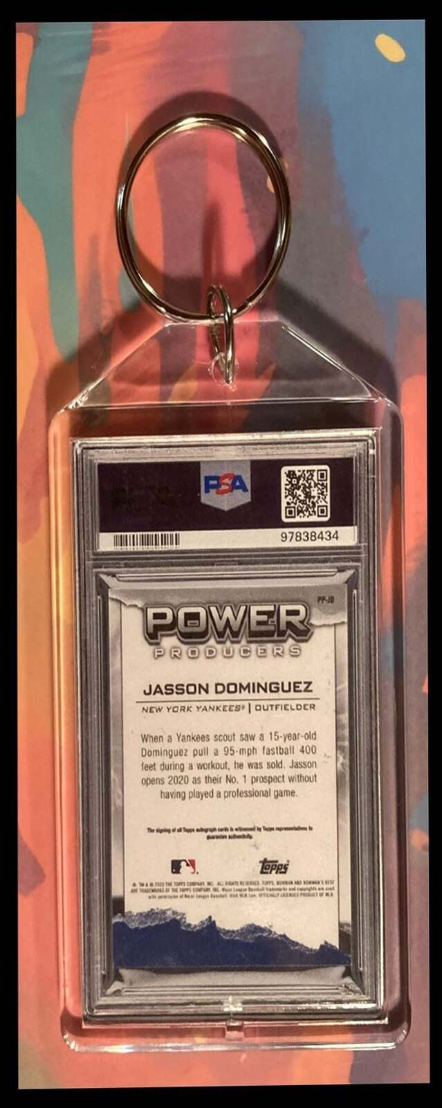 2986 Jasson Dominguez 2020 Bowman's Best Superfractor Auto Keychain KYC BBL