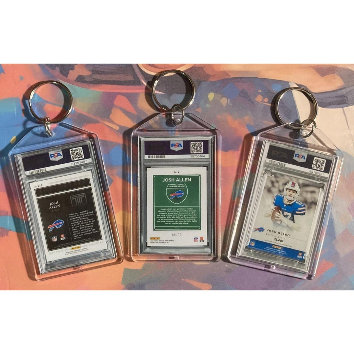0289B Josh Allen 3 Pack Bundle - 3 Different Custom Novelty Keychains - Gift