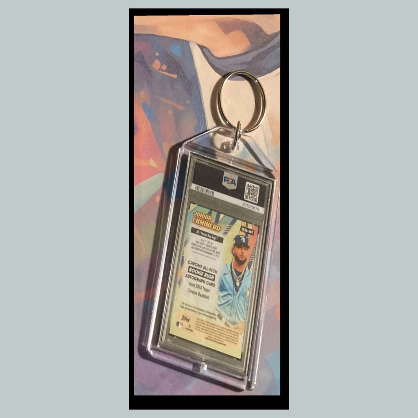3430 Junior Caminero 2024 Chrome All-Etch Rookie Rush SuperFracror Auto Keychain BBL KYC