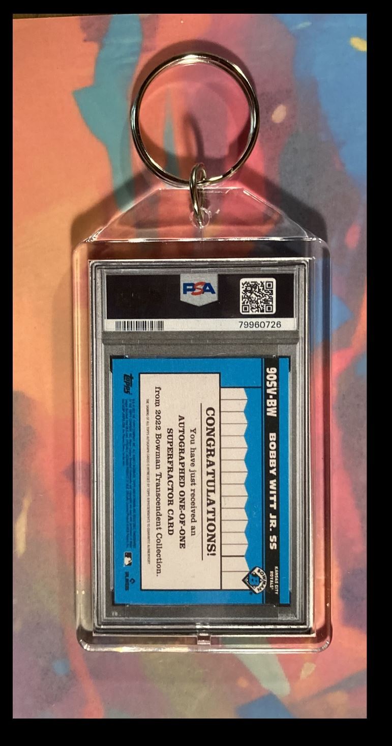 3006 Boy Witt Jr 2022 Bowman Transcendent Auto SuperFractor Custom Keychain KYC BBL