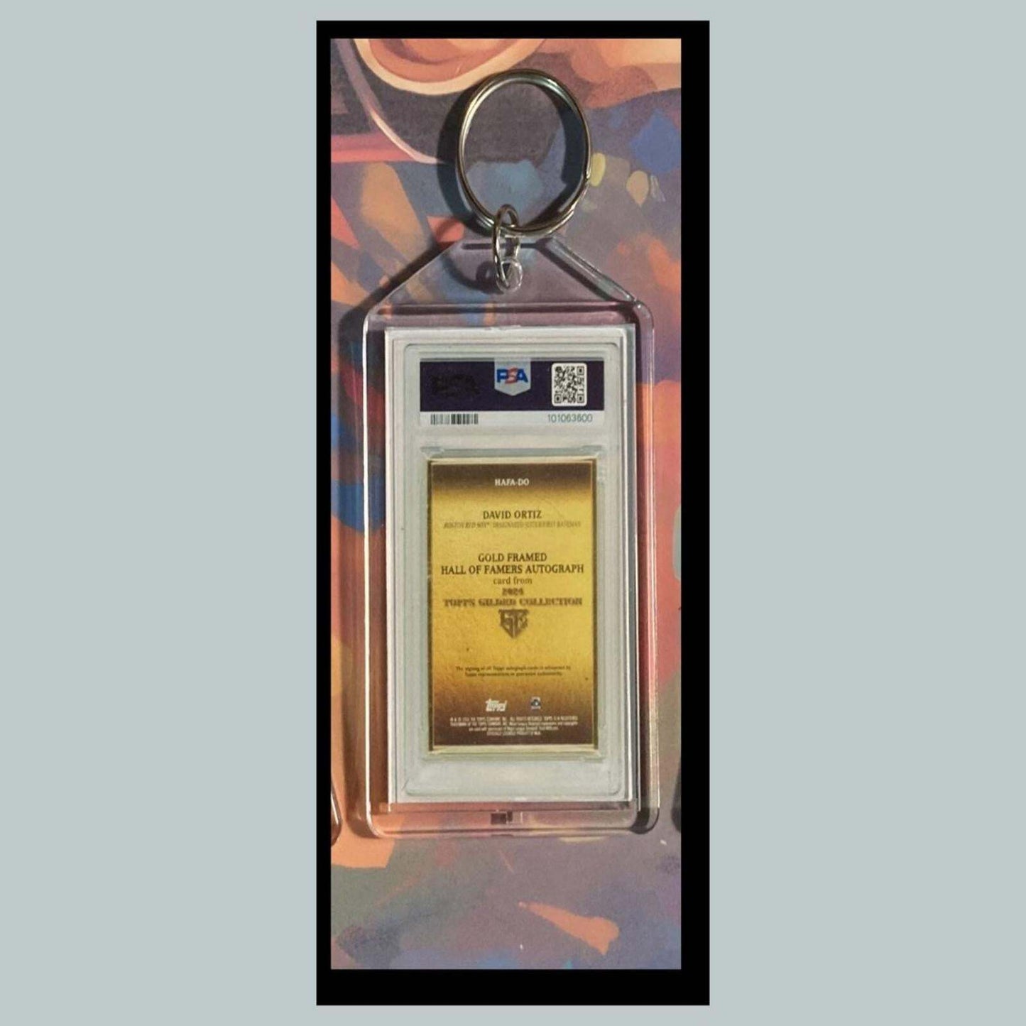 3409 David Ortiz 2024 Gilded Collection Gold Auto Custom Novelty Keychain - Gift BBL KYC