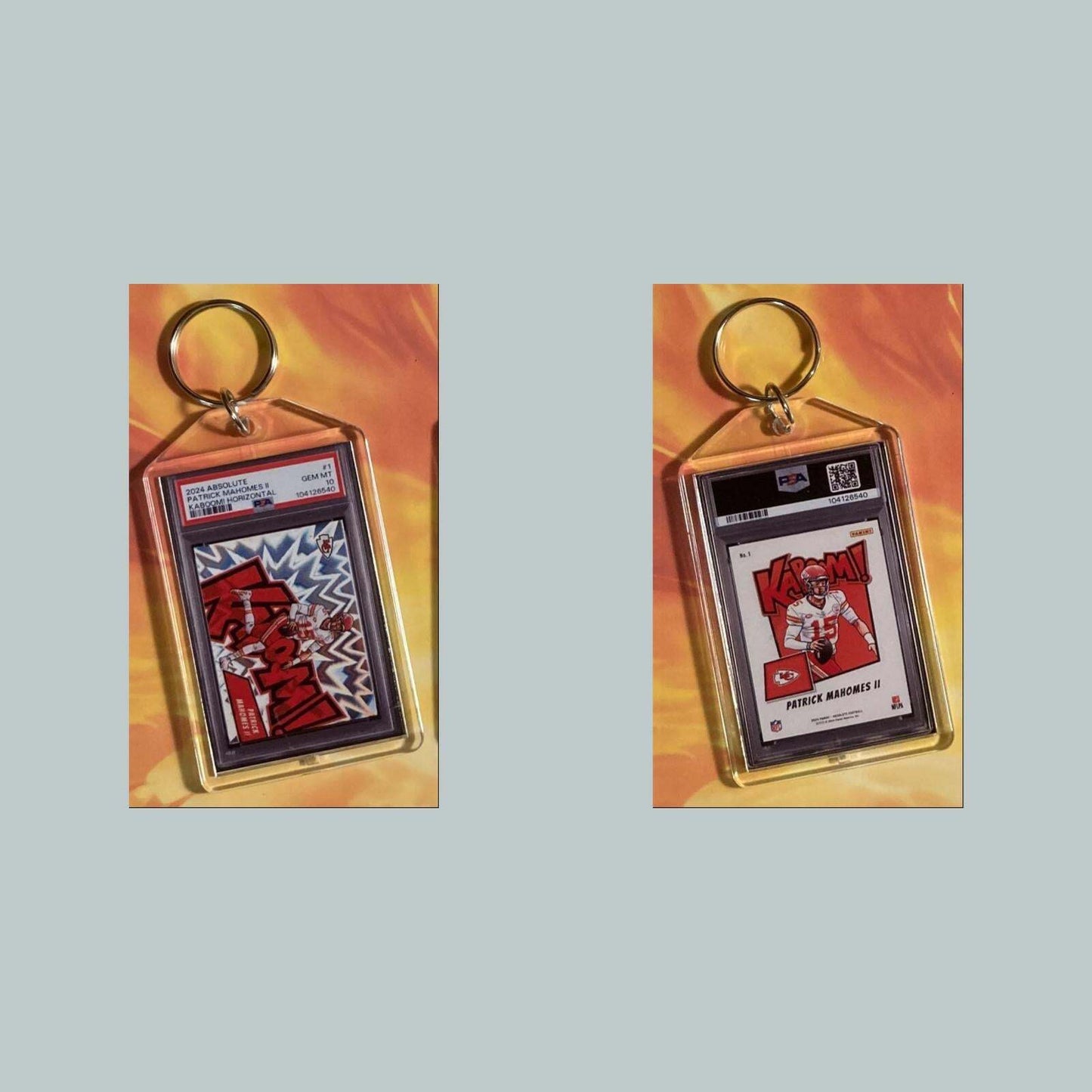 3620 Patrick Mahomes 2024 Panini Absolute Kaboom Custom Keychain FBL