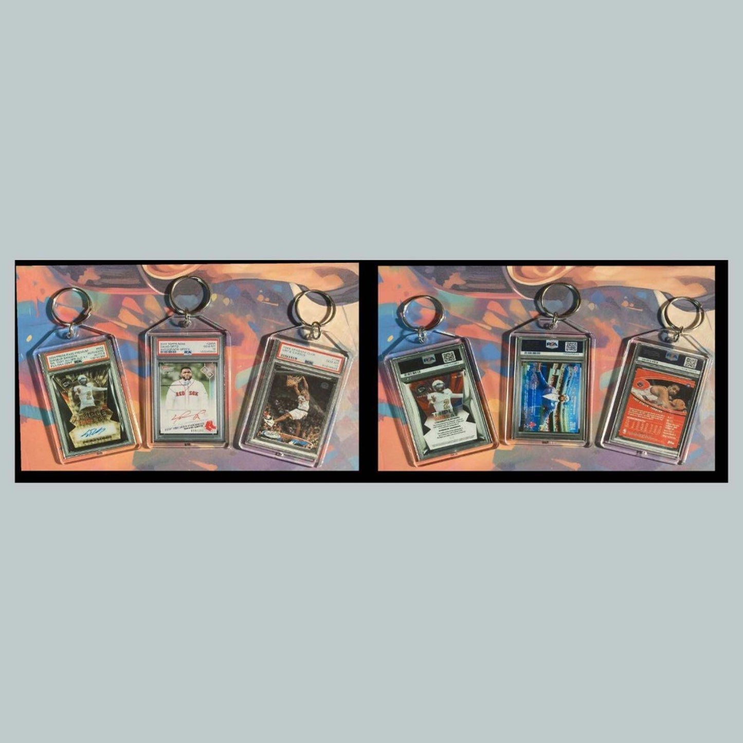 3417B Sanders/Ortiz/Carter 3 Pack Multi Sport Bundle - 3 Diff Novelty Keychains BBL KYC