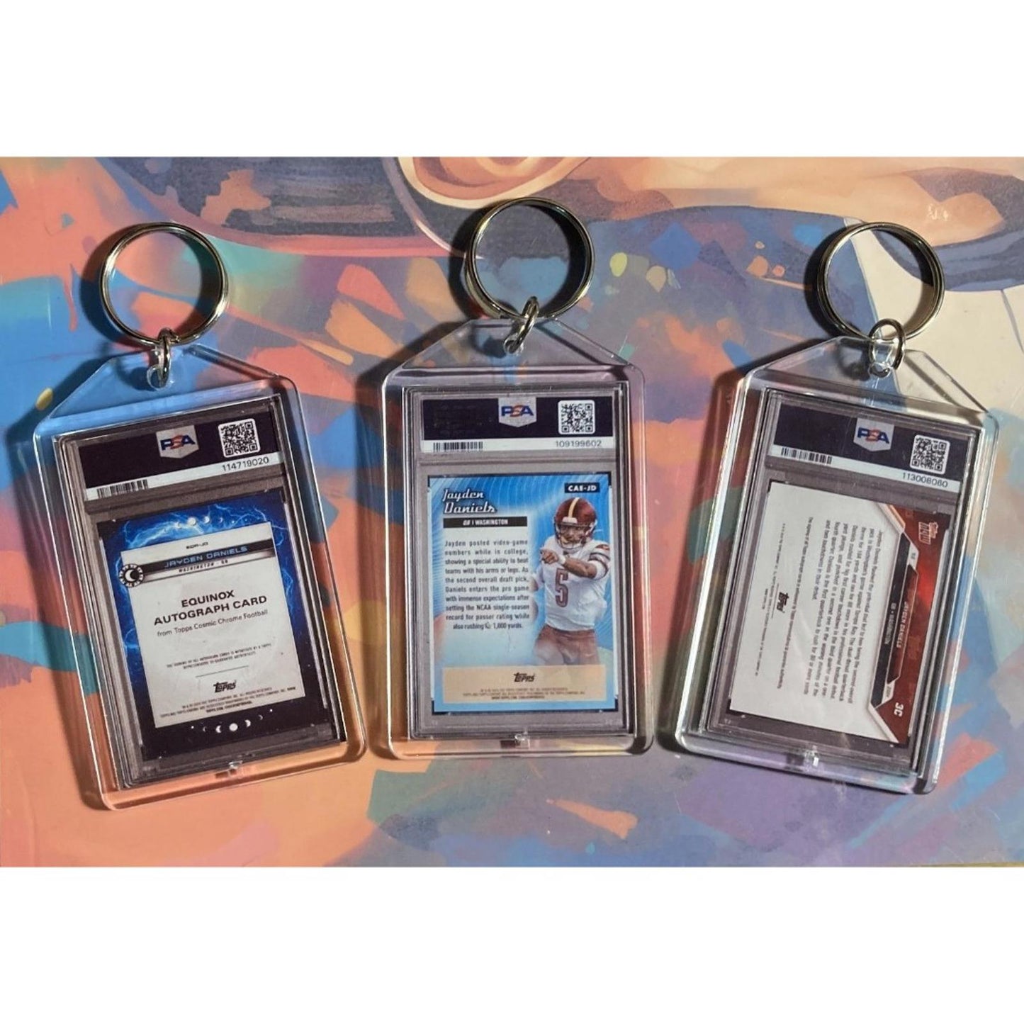 0032b Jayden Daniels 3 Pack Bundle - 3 Different Custom Novelty Keychains