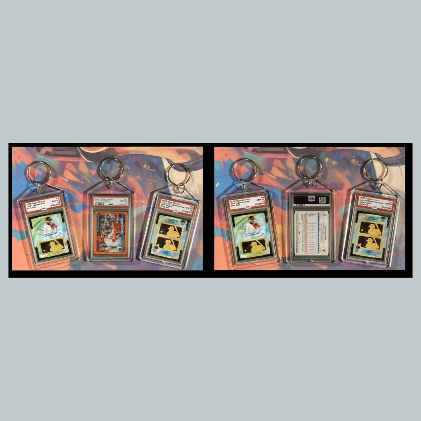3381B Logoman/Kyle Schwarber 3 Pack Bundle - 3 Different Novelty Keychains BBL KYC