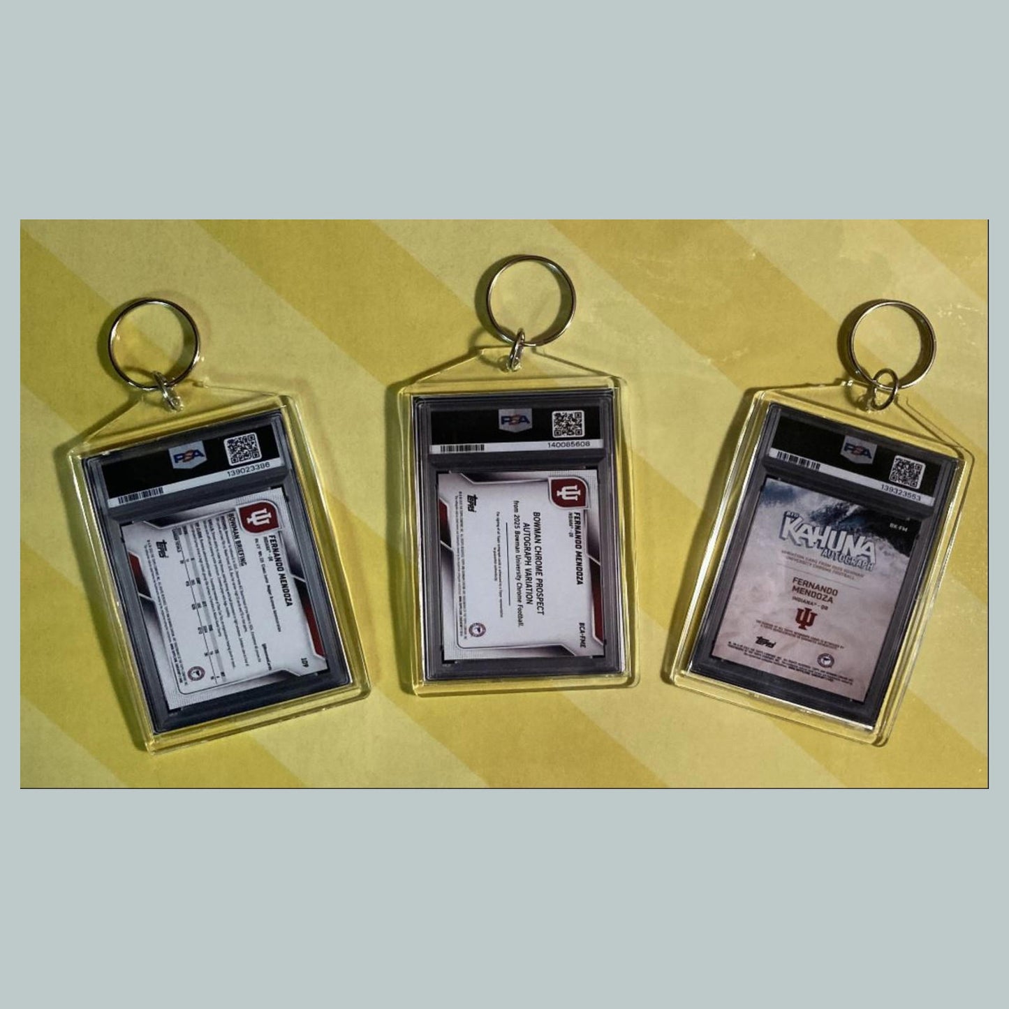 0780B Fernando Mendoza 3 Pack Jumbo Bundle All Autos Custom Hand Made Keychains