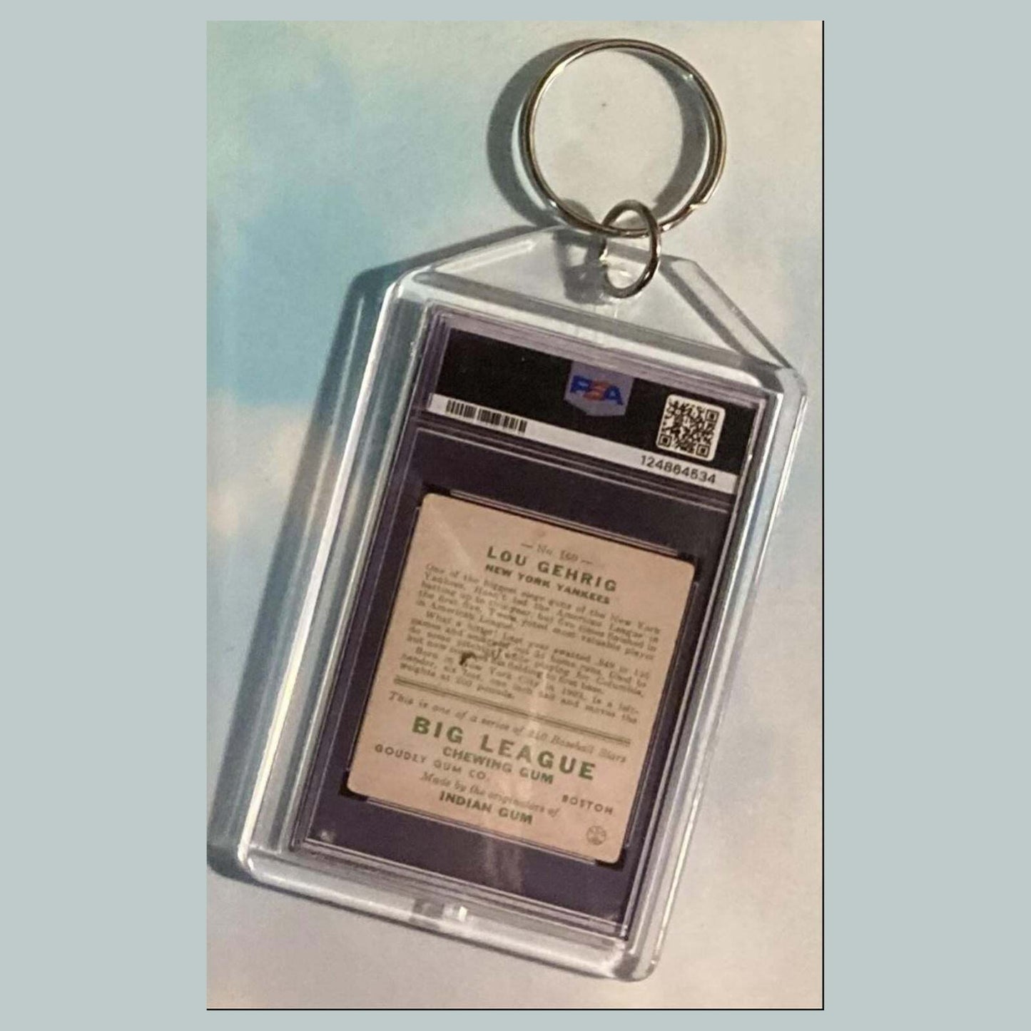 3628 Lou Gehrig 1933 Goudey Custom Hand Made Keychain BBL KYC