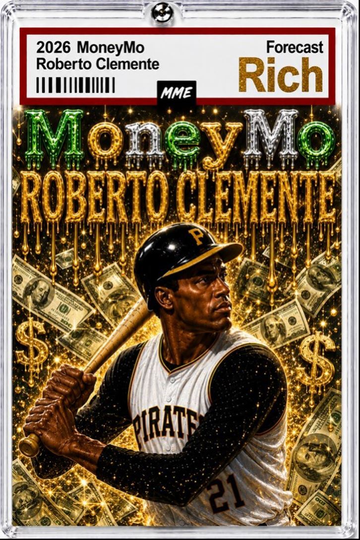 2947 Roberto Clemente Keychain Moneymo Custom Handmade Acrylic Photo Keychain KYC BBL