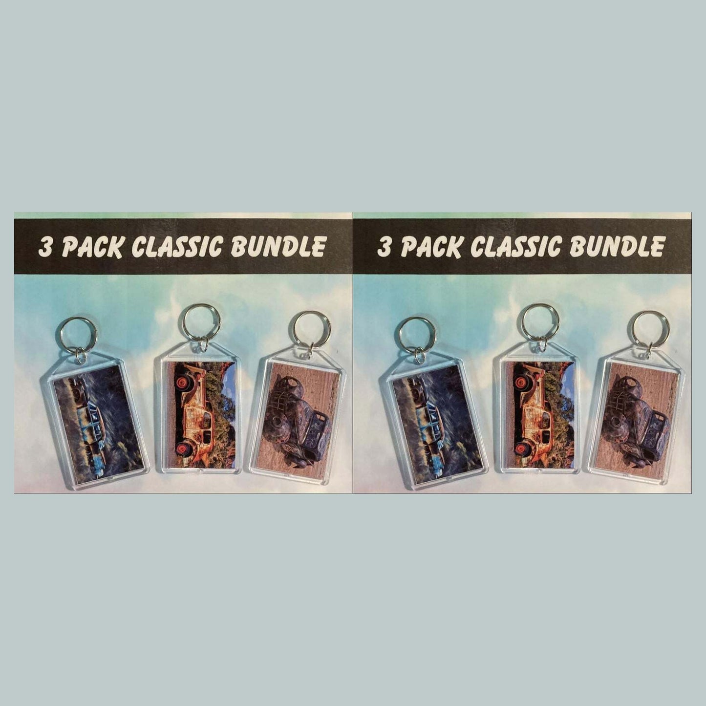 3587B Threefer Bundle Old Rusty Classics  Keychain |Vintage Automobile  Keychain MSC KYC
