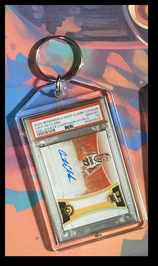 2974 Caitlin Clark 2024 Bowman U Collegiate Campaign Auto Keychain BKL KYC