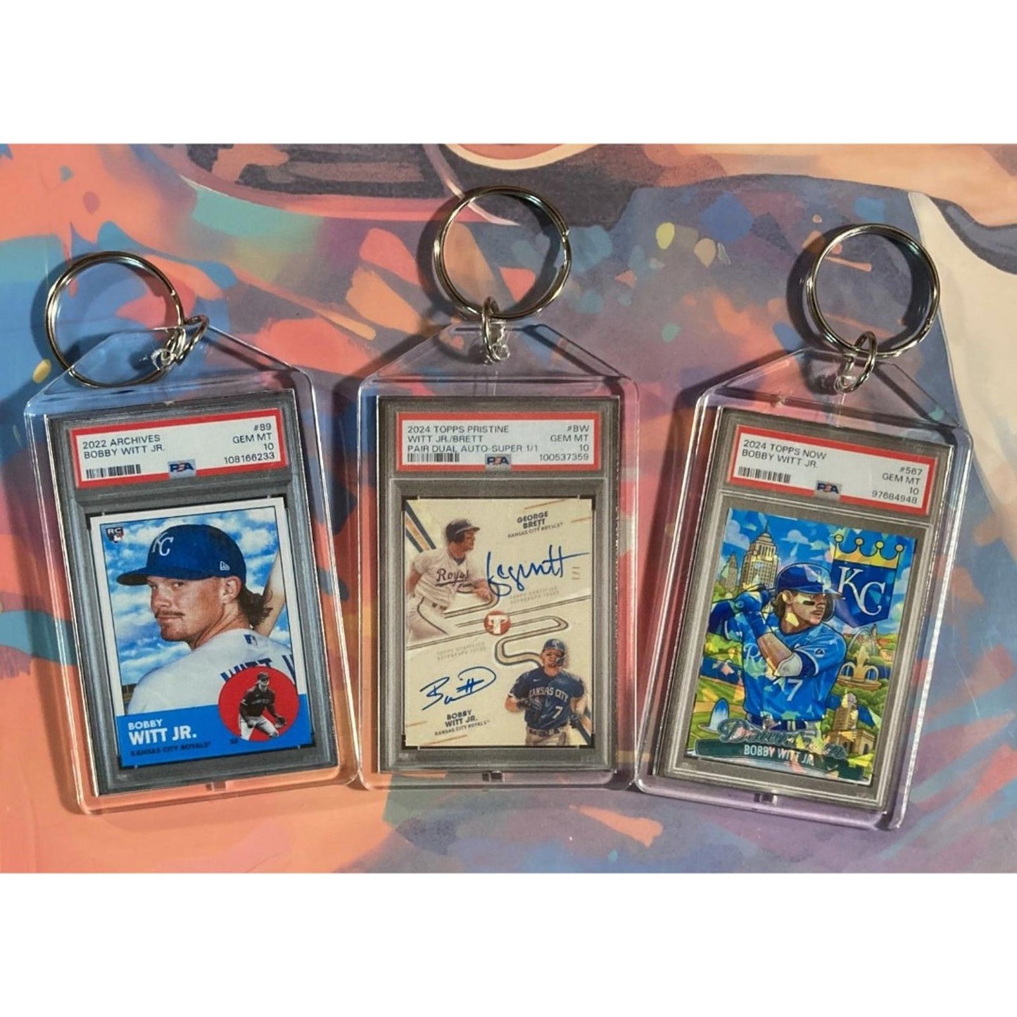 0178B Bobby Witt Jr 3 Pack Bundle 3 Different Custom Novelty Keychains