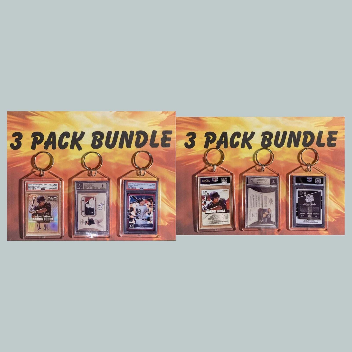 3588B Aaron Judge 3 Pack Bundle-Custom Hand Made Keychains BBL KYC