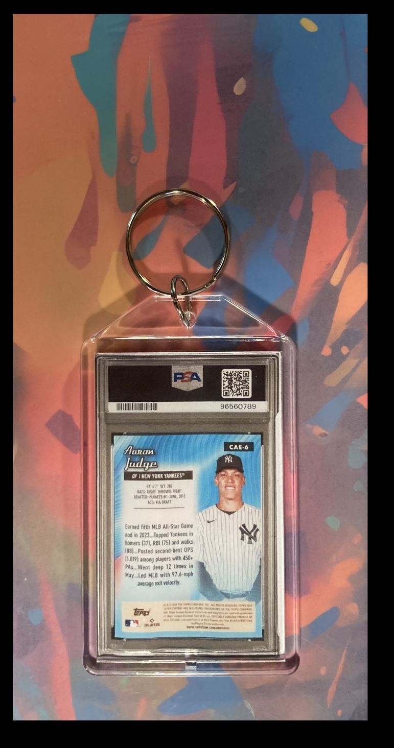 3055 Aaron Judge 2024 Topps Chrome All Etch Custom Keychain-Gift BBL KYC