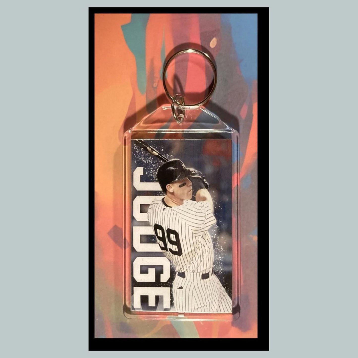 0403 Aaron Judge Rain Custom Hand Made Keychain-Makes A Great Gift