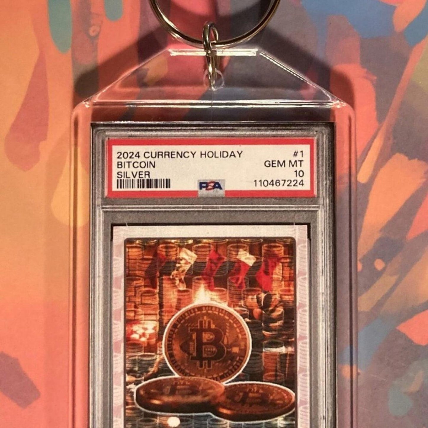 0224 Currency Holiday 2024 Silver Custom Hand Made Novelty Keychain-Great Gift