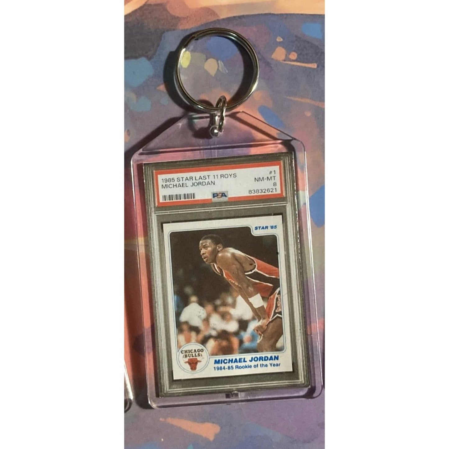 0278 Michael Jordan 1985 Star Rookie of The Year Custom Made Novelty Keychain