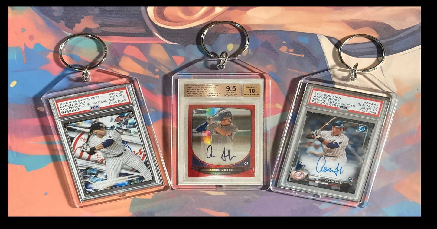 3141B Aaron Judge  3 Pack Bundle 3 Different Custom Novelty Keychains BBL KYC