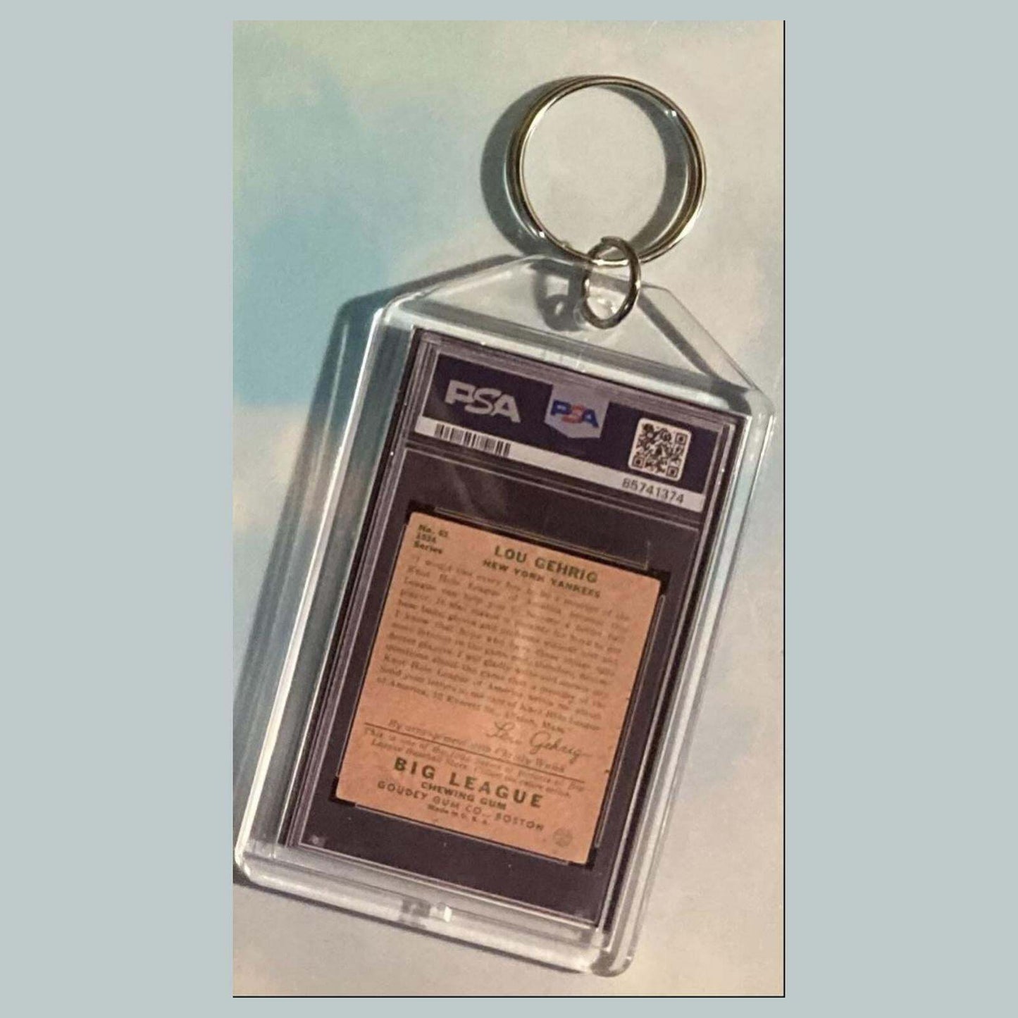 3630 Lou Gehrig 1934 Goudey Custom Hand Made Keychain BBL KYC