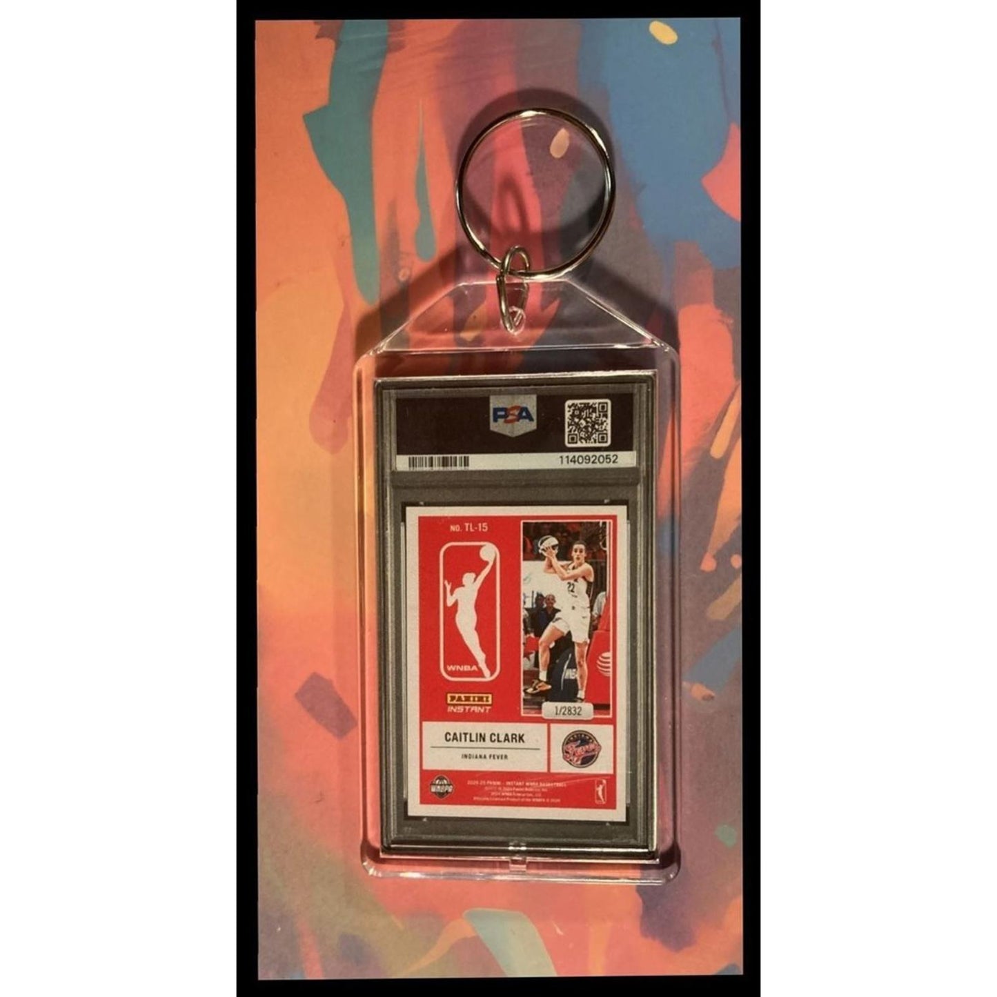 0064 Caitlin Clark 2024 Panini Instant The Logo - Custom Made Novelty Keychain
