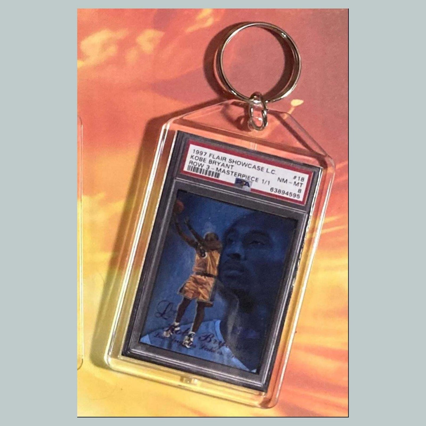 3691 Kobe Bryant 1997 Flair Showcase Masterpiece Custom Hand Made Keychain BKL KYC