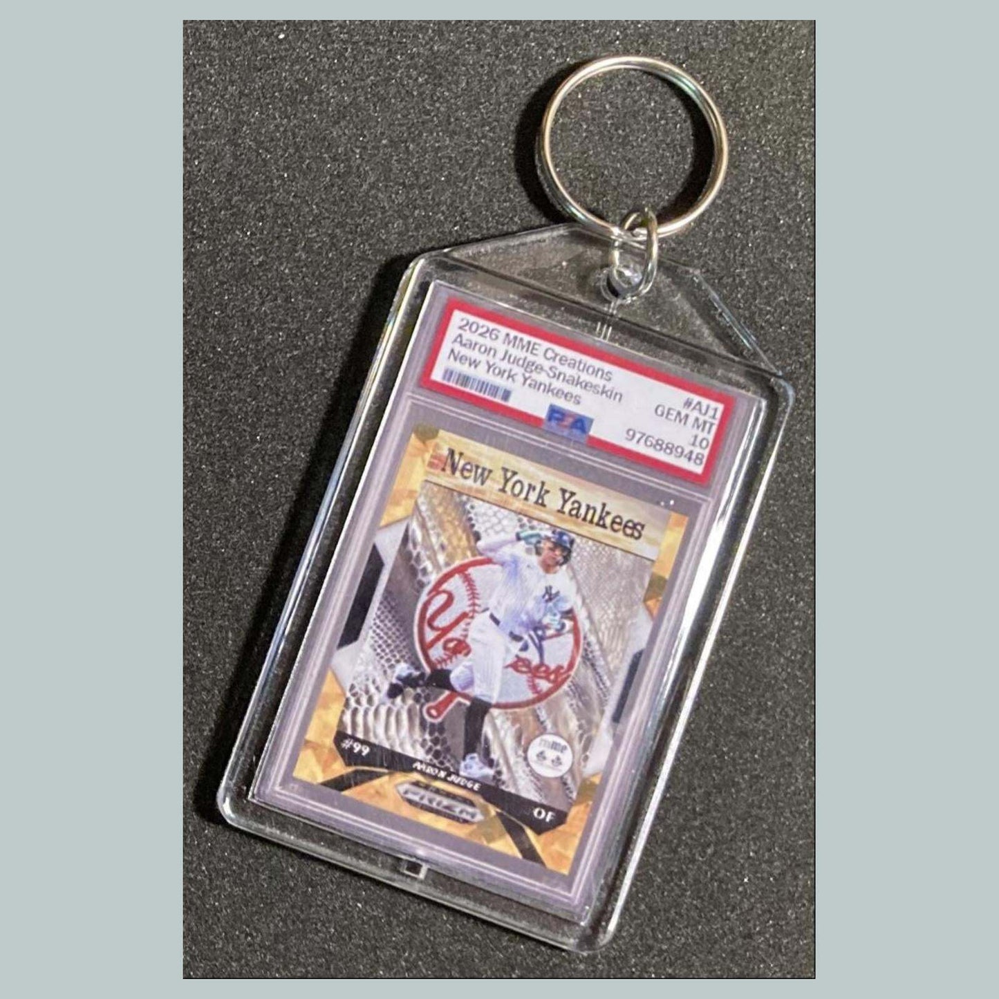 3793 Aaron Judge Gold Snakeskin Mockup Keychain BBL KYC