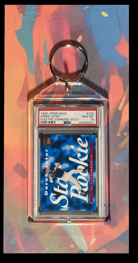 3012 Derek Jeter 1995 UD Diamond Gold  Custom Keychain Great Gift BBL KYC