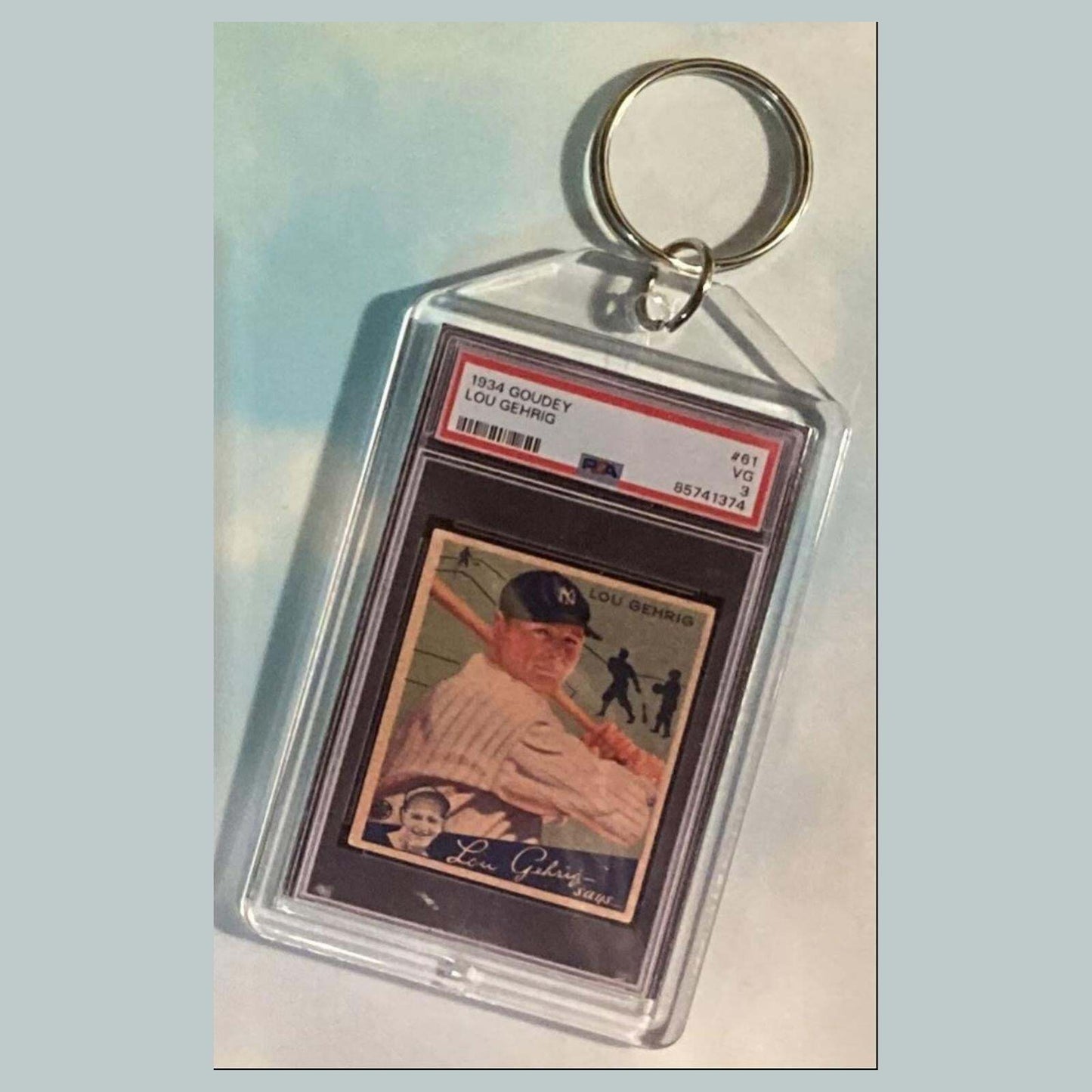 3630 Lou Gehrig 1934 Goudey Custom Hand Made Keychain BBL KYC