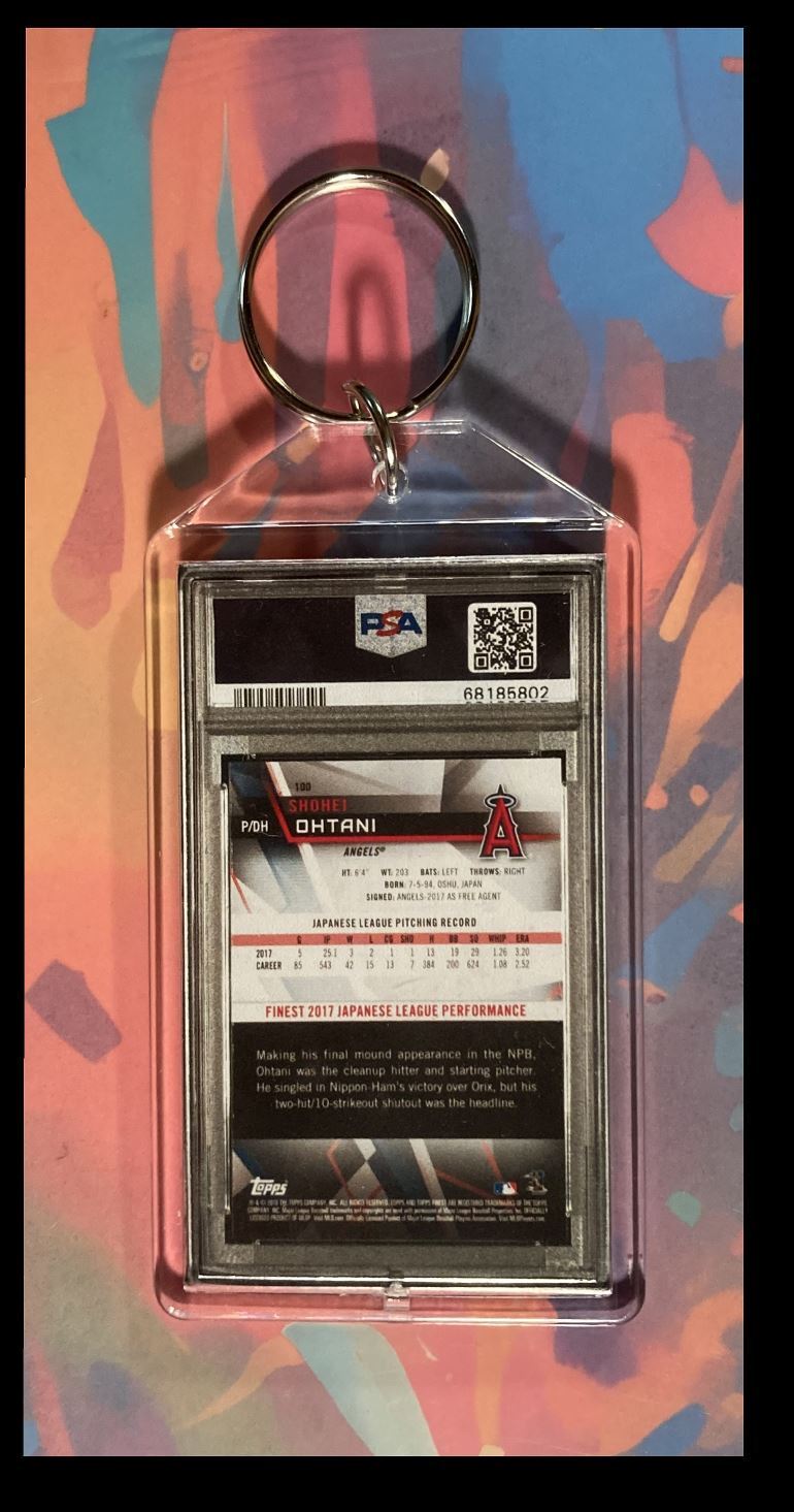 3023 Shohei Ohtani 2018 Topps Finest  Custom Keychain-A Great Gift BBL KYC